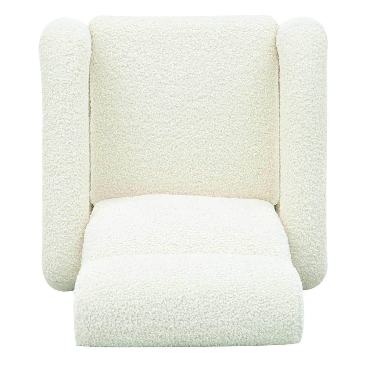 31.25" Push Back Recliner Armchair Upholstered Recliner Chair Single Sofa With Adjustable Backrest For Living Room, Beige Beige Teddy