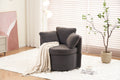 029 Teddy Fabric Swivel And Storage Chair With Back Cushion For Living Room,Dark Gray Dark Gray Primary Living Space Modern Foam Teddy