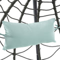 Egg Chair With Stand Indoor Outdoor Swing Chair Patio Wicker Hanging Egg Chair Hanging Basket Chair With Stand For Bedroom Living Room Balcony Gray Steel