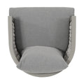 Pebble Chair Grey Pe Rattan Iron Waterproof Fabric