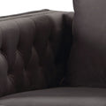 Dark Grey Tufted Pillow Back Accent Chair Dark Gray Primary Living Space Velvet