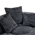 Coolmore Lazy Sofa Durable Comfort Lounger High Back Bean Bag Chair Couch With Three Pillows For Adults And Kids, Indoor & Outdoor, Single Gaming Sofa Chair For Bedroom,Office Black Chenille Black Foam Chenille 1 Seat