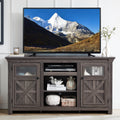 2 Doors Cabinet Farmhouse Cabinet, Farmhouse Tv Stand Barn Design,Modern Farmhouse Tv Media Stand, Large Barn Inspired Home Entertainment Console,Grey, 60.23
