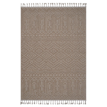 8X10 Natural Traditional Indoor Outdoor Area Rug Natural Polypropylene
