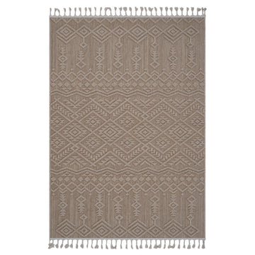 5X7 Natural Traditional Indoor Outdoor Area Rug Natural Polypropylene