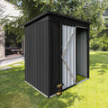 Metal Garden Sheds 5Ft 4Ft Outdoor Black Black Metal