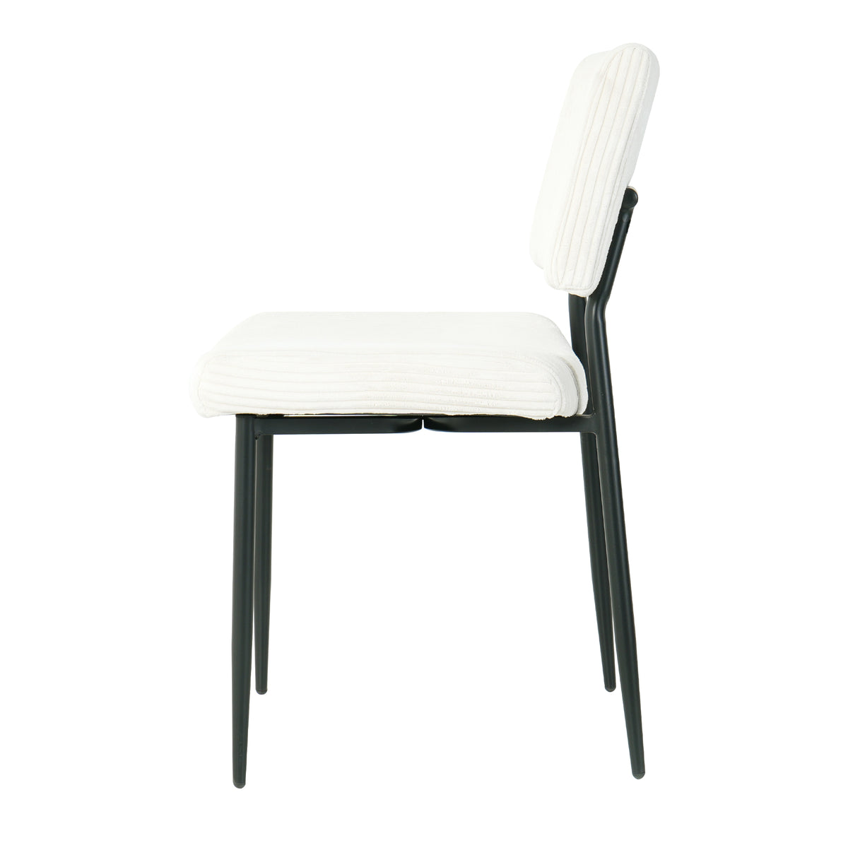 Modern Beige Simple Dining Chair Fabric Upholstered Chairs Home Bedroom Stool Back Dressing Chair Black Metal Legs Set Of 4 Beige Metal