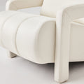 Modern Upholstered Accent Chair, Comfortable Linen Fabric With A Pillow For Living Room,Bedroom. Linen, Beige Beige Primary Living Space Modern Pine Foam Wood Fabric