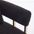 Ts Teddy Velvet Upholstered Metal Foot Sofas Black Gold Teddy 1 Seat