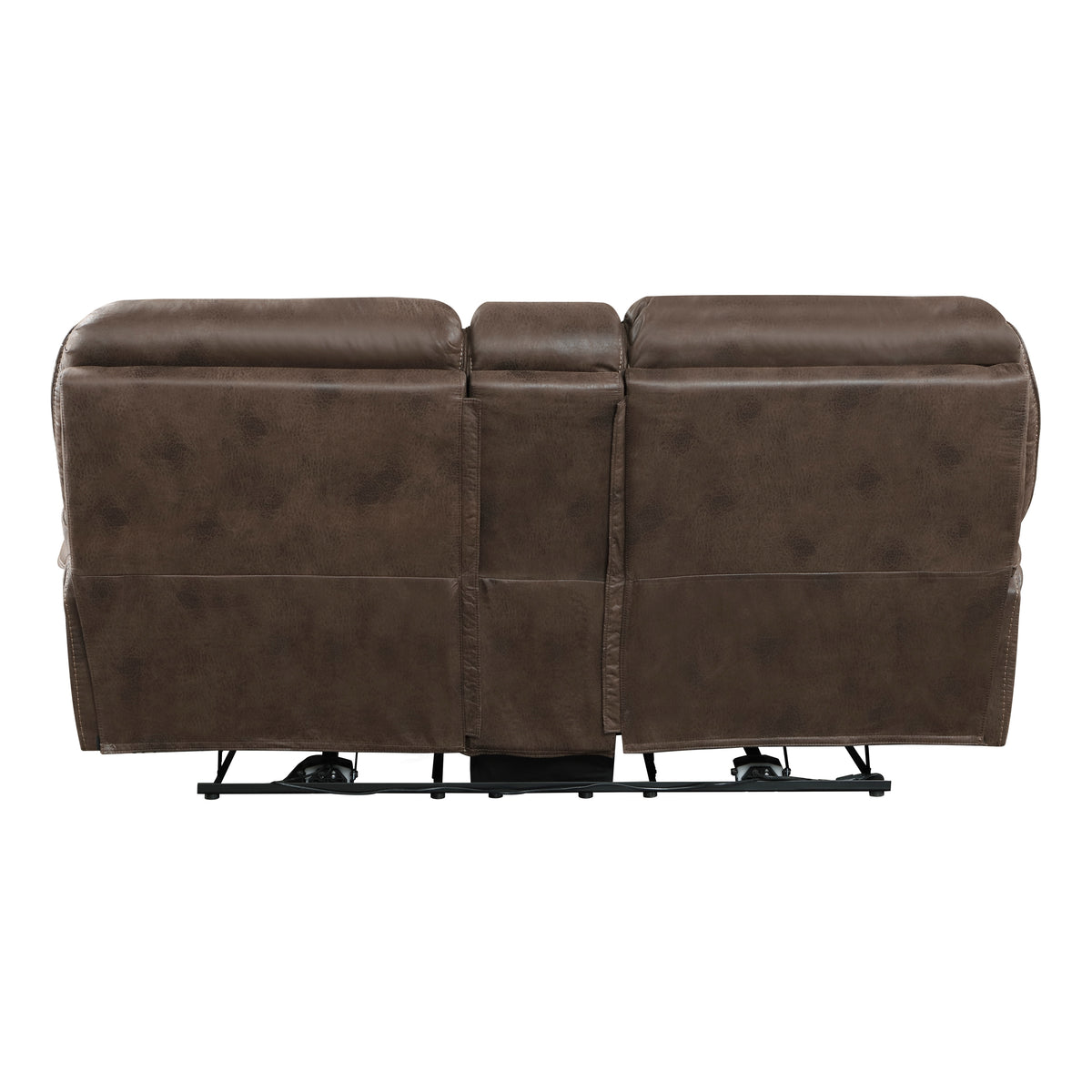 Plush Modern Design Living Room Power Reclining Loveseat Brown Microfiber Upholstery Usb Port Solid Wood Frame Furniture 1Pc Brown Microfiber Wood Primary Living Space Modern Plywood,Solid Wood