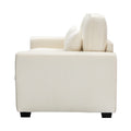 Cozy Duo White Loveseat Sofa Beige Polyester Wood Solid Wood Mdf 2 Seat