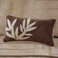 7 Piece Faux Suede Comforter Set Beige Cal King California King Beige Polyester