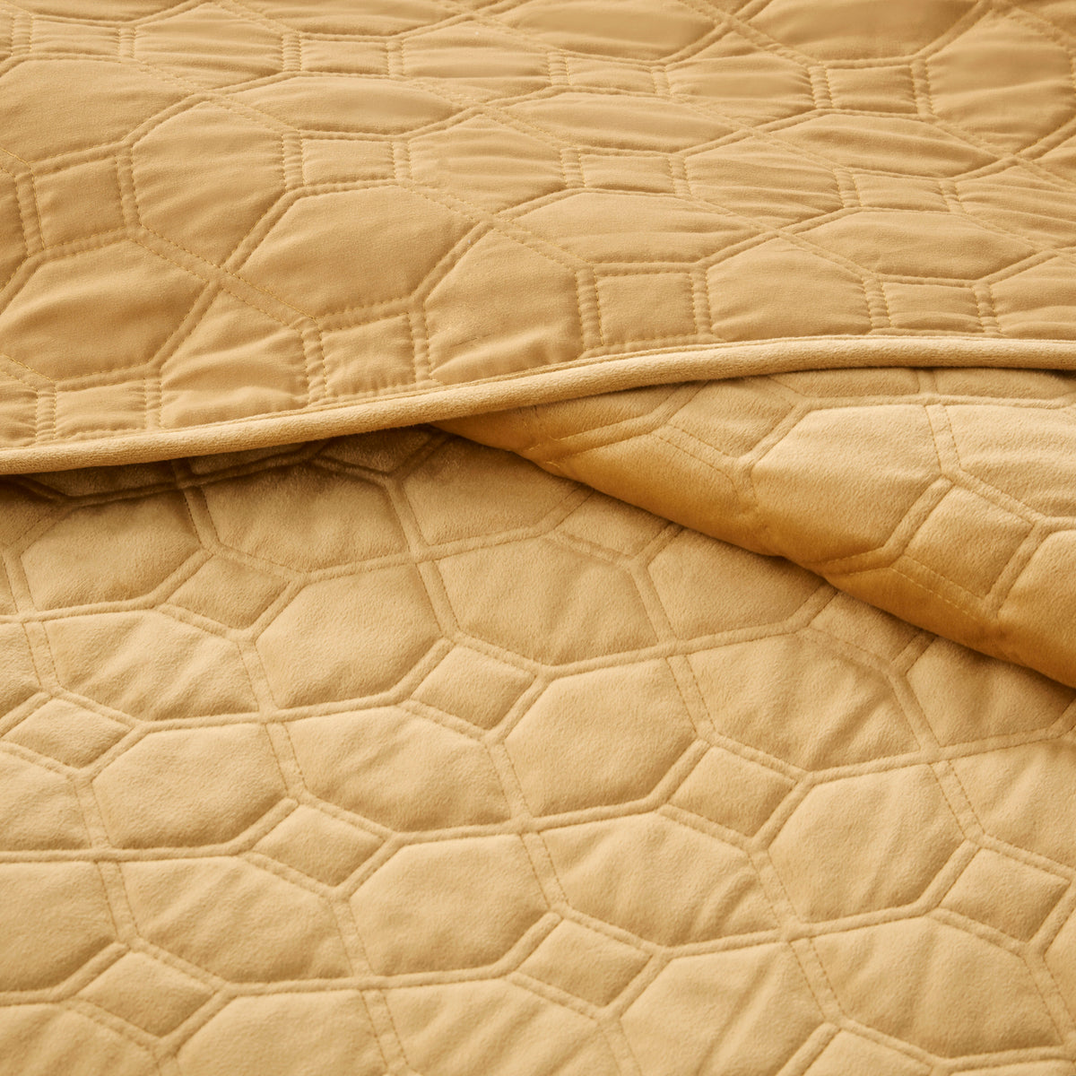3 Piece Velvet Quilt Set Mustard King Cal King King Mustard Cotton