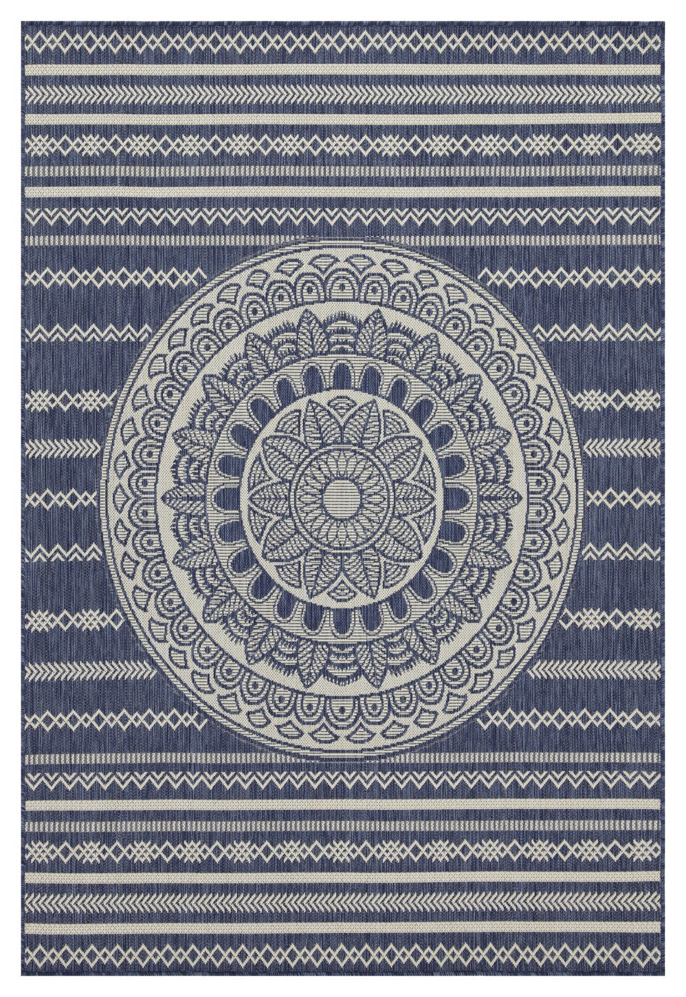 Sunshine Gc Har2016 Blue 7 Ft. 10 In. X 10 Ft. 3 In. Indoor Outdoor Area Rug Blue Polyester Polypropylene