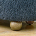 Storage Ottoman Bench, Upholstered End Of Bed Ottoman Bench With Storage And Seating, Large Blanket Storage Bench For Foot Rest In Bedroom, Living Room, Entryway, Dark Blue Dark Blue Foam