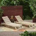 Maki Chaise Lounge Set Of 2 Grey Metal & Wood