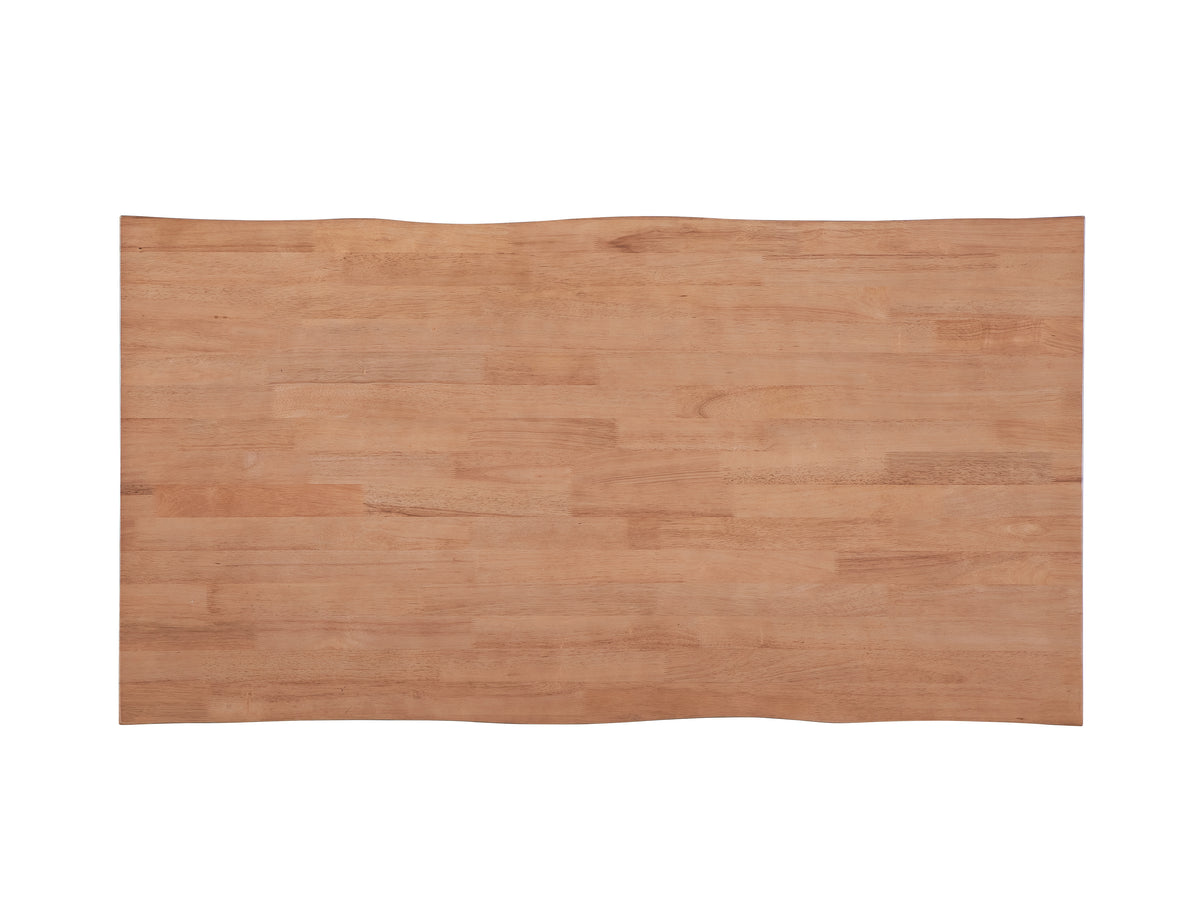 Natural Dining Table With Wooden Leg Natural Seats 6 Dining Room Modern Rectangular Wood