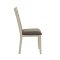 Set Of 2 Dining Chairs With Upholstered Seat, Grey And White Solid Grey,White Dining Room Rectangular Dining Chairs Set Of 2 Fabric,Mdf