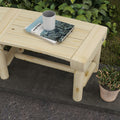 Outsunny Wooden Garden Bench, Semicircular Round Outdoor Tree Bench, Wrap Around Park Bench For Yard, Patio, Deck, Lawn, Natural Natural Wood