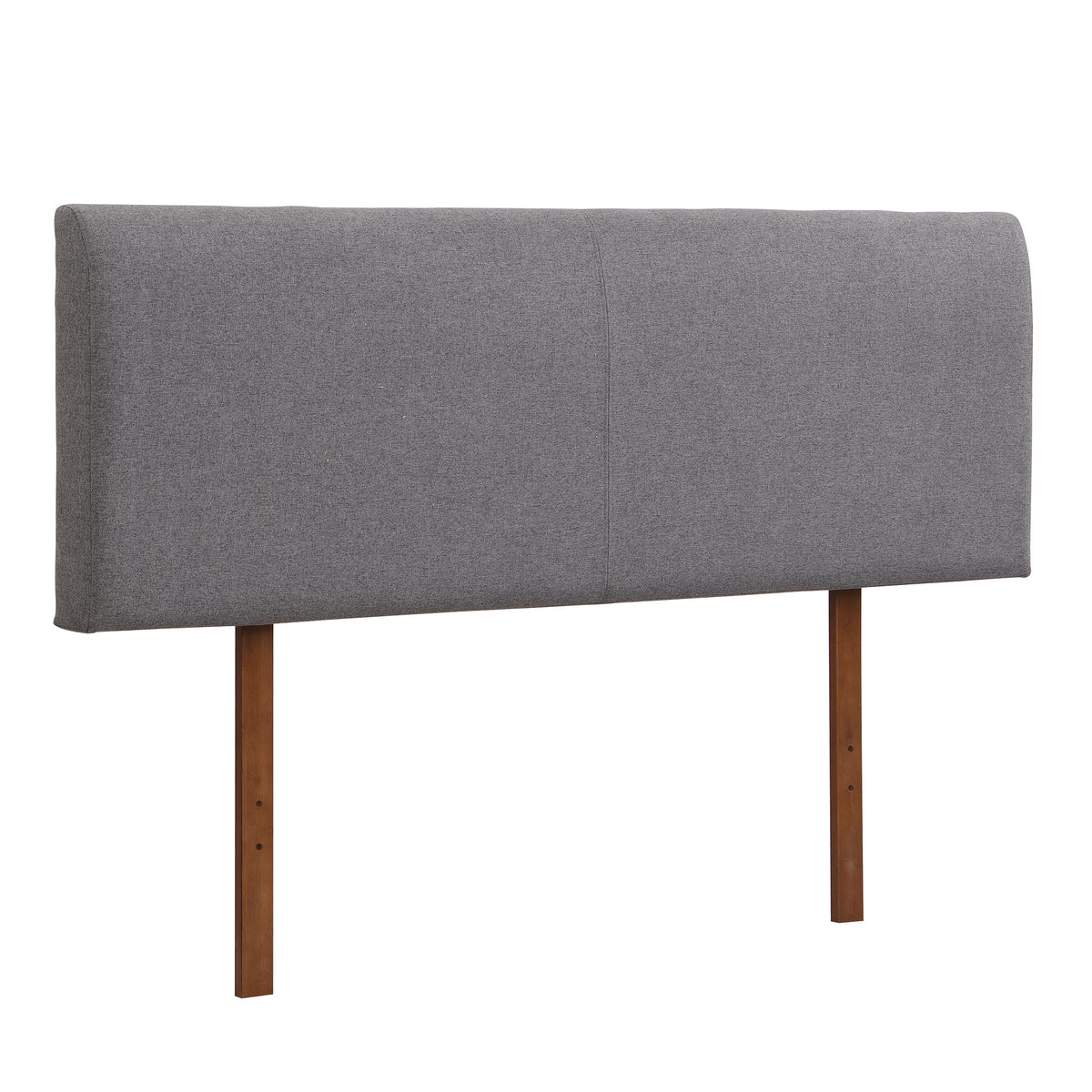 Grey Curved Adjustable Headboard King Grey Linen