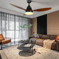 52 Inch Ceiling Fan With Led Light And Remote Control, 3 Speed Modes, 2 Rotating Modes, Timer Antique Brown Wood