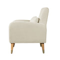 Mid Century Modern Accent Chair, Upholstered Armchair Living Room Chair, Comfy Single Sofa Chair With Metal Legs, Polyester Fabric Chair For Living Room Bedroom White Sherpa