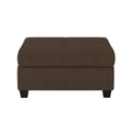 Modern Living Room 3 Piece Sectional Reversible Sofa Chaise Storage Ottoman Tufted Detail Brown Microfiber Upholstered Drop Down Cup Holder Solid Wood Frame Furniture Chocolate Microfiber Wood Primary Living Space Modern L Shaped Solid Wood 4 Seat