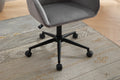 Velvet Office Desk Chair, Modern Home Desk Chair With Wheelsvanity Chairs For Living Room, Bedroom,Study Room Grey Black Foam Polyester Blend