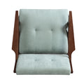 Scandi Comfort Lounge Chair Green Solid Wood Mdf