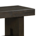 Distressed Walnut Armless Bench Distressed Brown Bedroom Transitional Rubberwood Wood