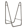 Outsunny Patio Hammock Chair With U Shape Stand, Outdoor Hammock Swing Hanging Lounge Chair With Side Pocket, Brown Cream White White Steel