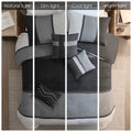 7 Piece Faux Suede Comforter Set Black Queen Queen Black Polyester