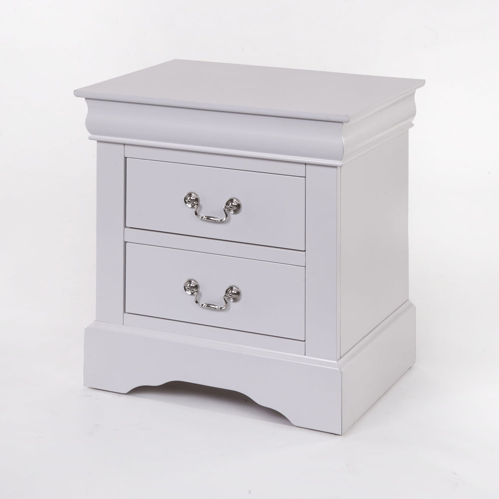 Louis Philippe Iii White Finish Nightstand White Synthetic Wood