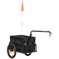 Aosom Bike Cargo Trailer, Bicycle Trailer Wagon Cart With Removable Storage Box, Quick Release 16