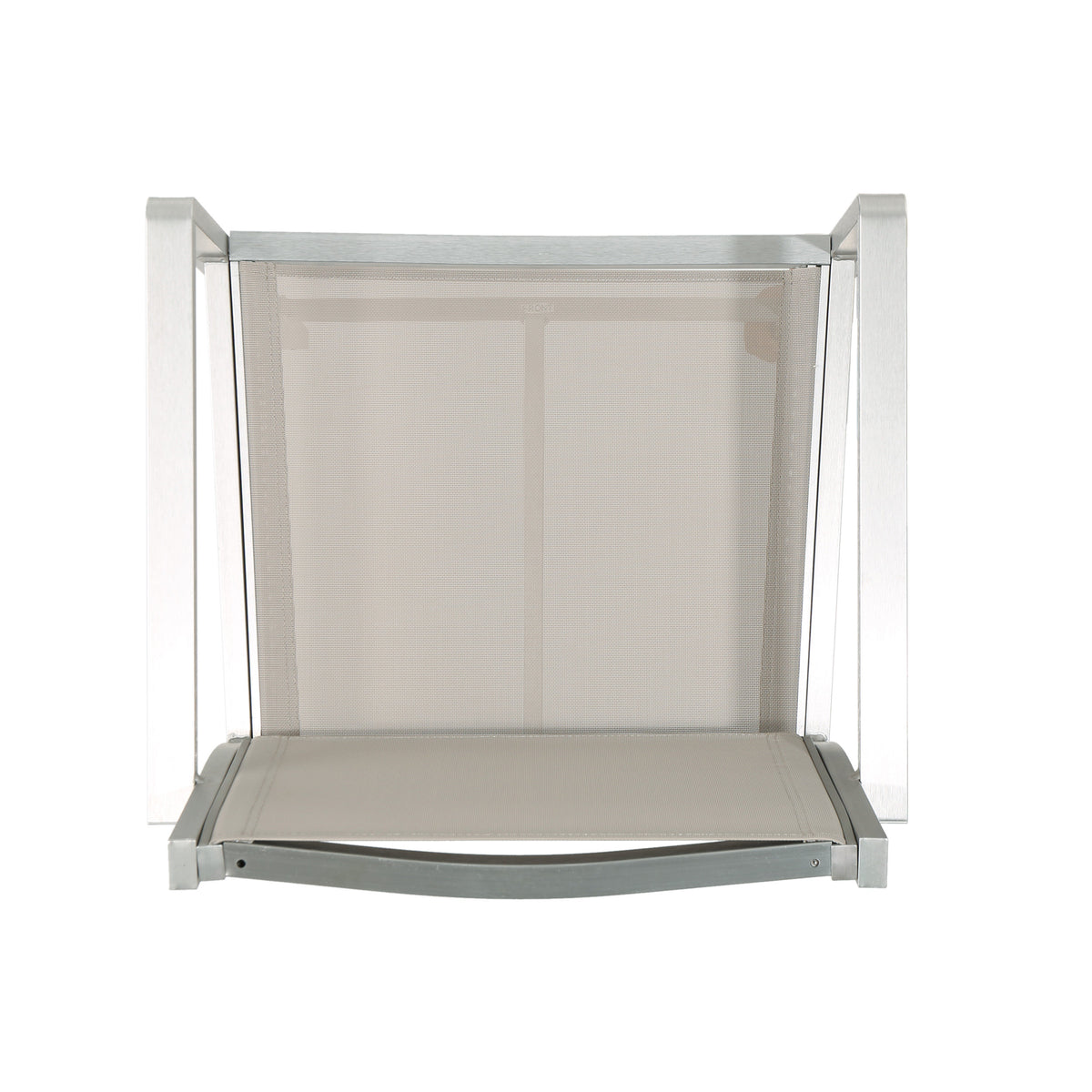 Aluminium Bar Stool With Outdoor Mesh Silver Aluminium