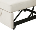 3 In 1 Sofa Bed Chair, Convertible Sleeper Chair Bed,Adjust Backrest Into A Sofa,Lounger Chair,Single Bed,Modern Chair Bed Sleeper For Adults,White Old Sku:Wf301161Aab White Linen