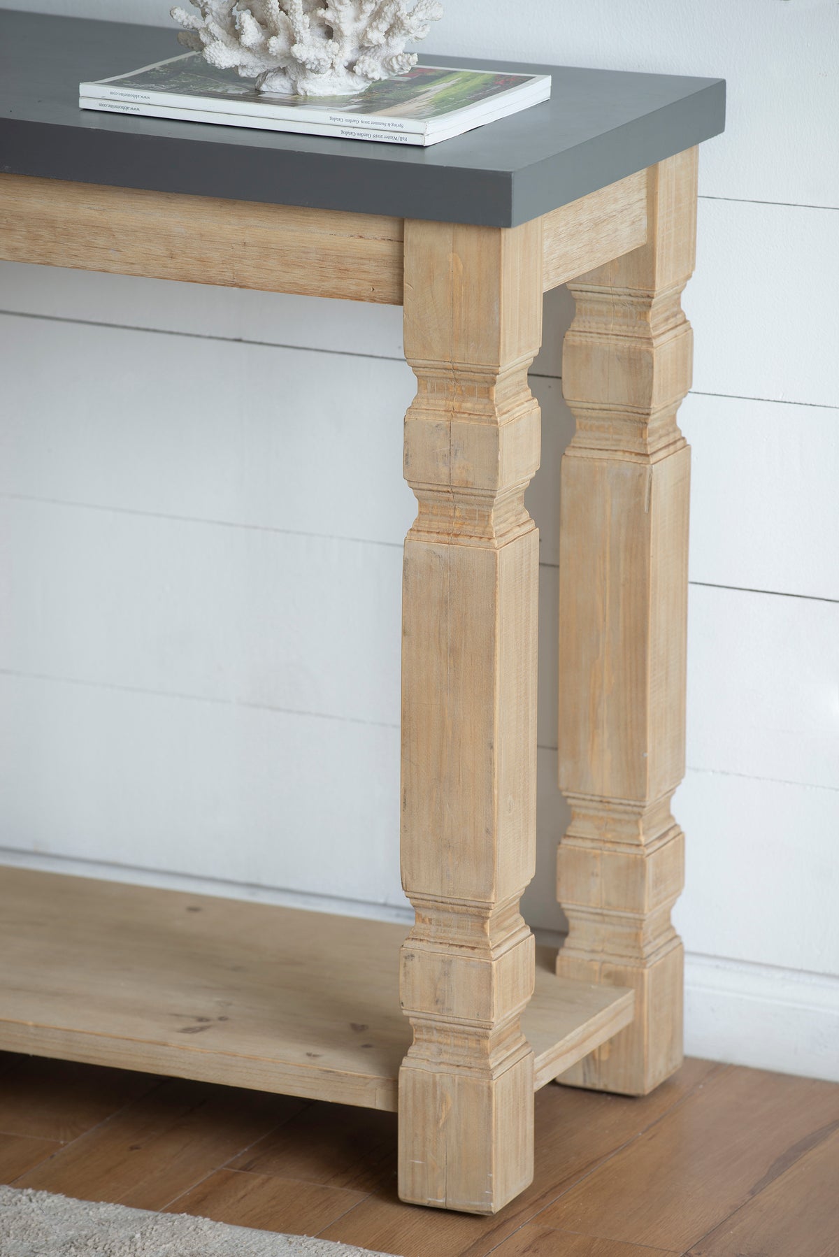 42X15.7X31" Console Table Brown Gray Wood