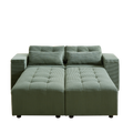 Convertible 3 In 1 Sleeper Sofa And Sectional Sofa With 4 Storage Space For Living Room,Corduroy Couch With 4 Pillows,Corduroy Army Green Corduroy 3 Seat