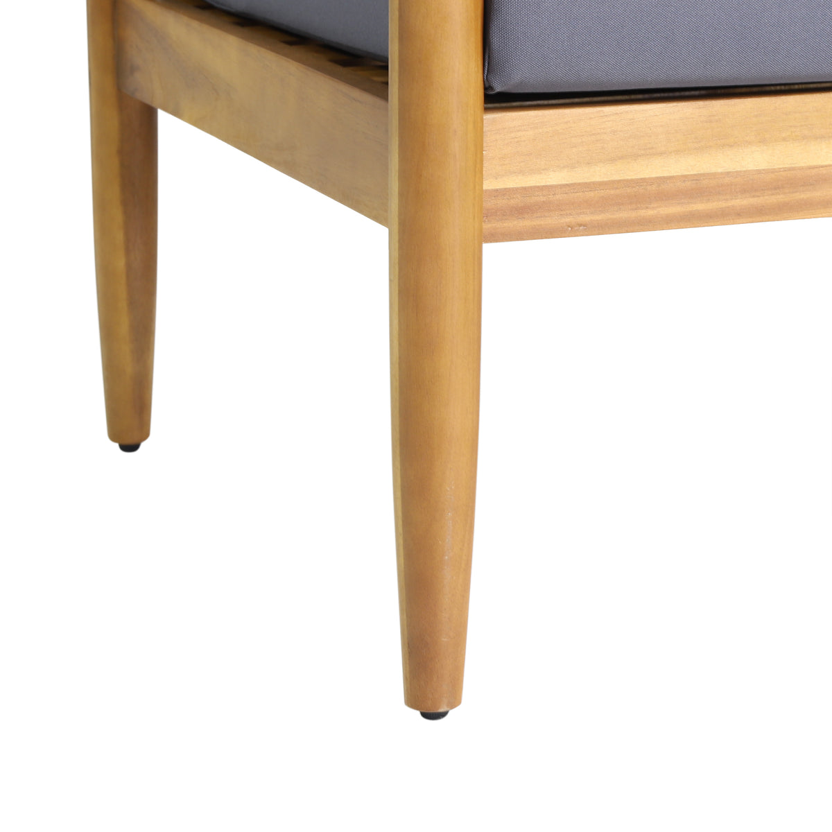 Gavin 3 Seater Dark Grey Wood Fabric