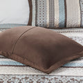 5 Piece Jacquard Quilt Set With Throw Pillows Blue King Cal King King Blue Cotton