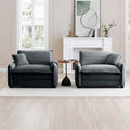 Grey Corduroy,Luxurious And Sophisticated Deep Seated Sofa Set With Two Single Deep Seat Sofa Suitable For Living Room And Office Grey Corduroy 2 Seat