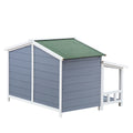 Dog House, Waterproof Dog Cage Kennel, Wooden Outdoor And Indoor Dog House, Log Cabin Style With Porch,Elevated Floor, 2 Doors, Pine Wood Blue Green Blue Pine