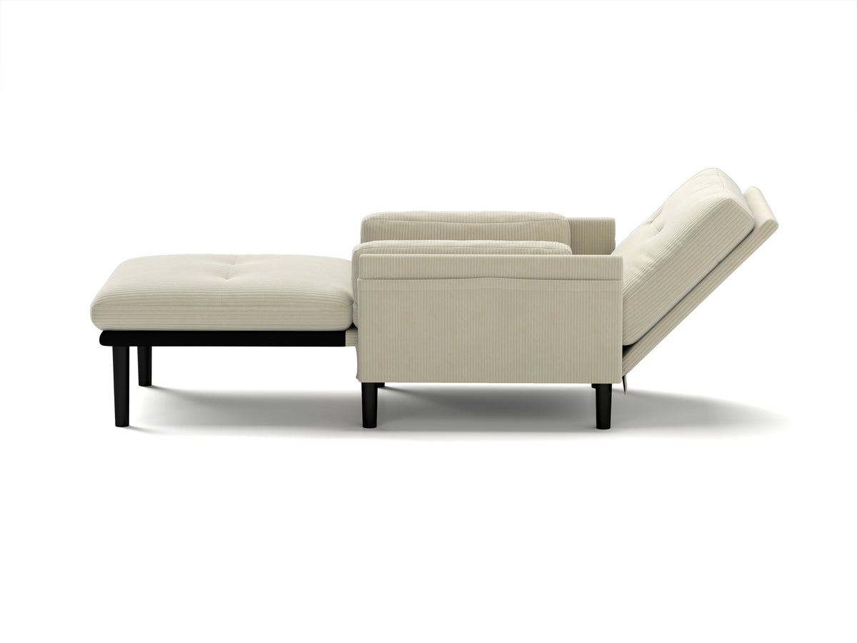 Ivory Sofa Chair With Recline Fuction Ivory Velvet Metal Primary Living Space Medium Soft Loose Back Pillow Top Arms Foam Fabric Metal 1 Seat