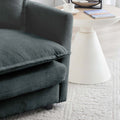 Chenille Two Seater Sofa With 1 Footrest, 2 Seater L Shaped Sectional With Ottoman,Loveseat With Ottoman For Small Living Space, Gray Chenille Gray Chenille 2 Seat