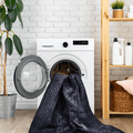 Naar 2X3, Machine Washable Area Rugs, Low Pile, Non Slip, Non Shedding, Foldable, Kid & Pet Friendly Area Rugs For Living Room, Bedroom, Kitchen, Dining Room Rug Perfect Gift, Black Gray, 2'X3' Black Gray Chenille Polyester