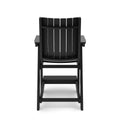 Black Modern Counter Chair Sleek Hdpe Poly Lumber For Dining, Patio, And Garden Comfort No Dining Set Black Weather Resistant Frame American Traditional Hdpe Hdpe