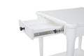 White Finished End Table With Storage Drawer White Solid Wood Mdf