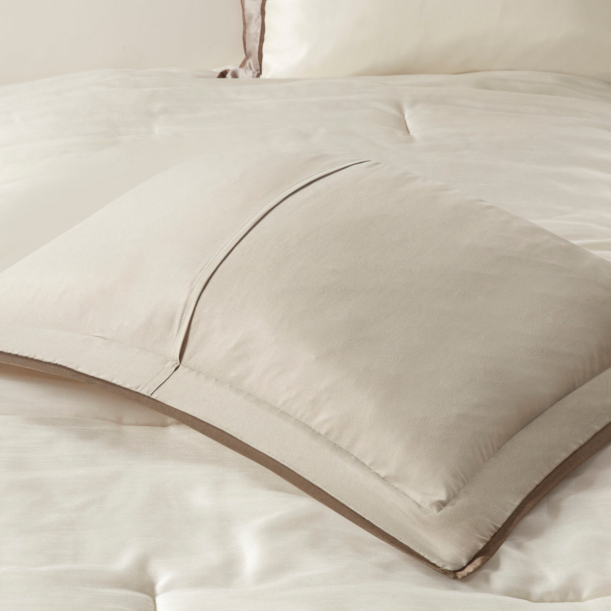 7 Piece Comforter Set Taupe Brown King King Taupe Brown Polyester
