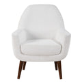 Prince Mid Century Boucle Arm Chair White Foam Boucle
