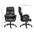 Vinsetto Pu Leather Office Chair For Desk, Big And Tall, 400Lb., Black Black Pu Leather